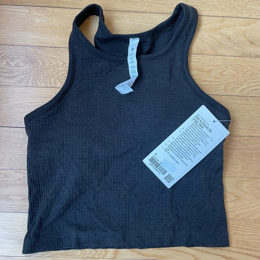 NWT - Lululemon Ebb to Street Cropped Racerback tank - size 6 - Picture 4 of 4